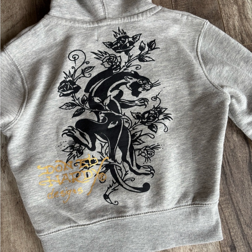 Ed Hardy Gray Zip-Up Hoodie - Picture 8 of 9